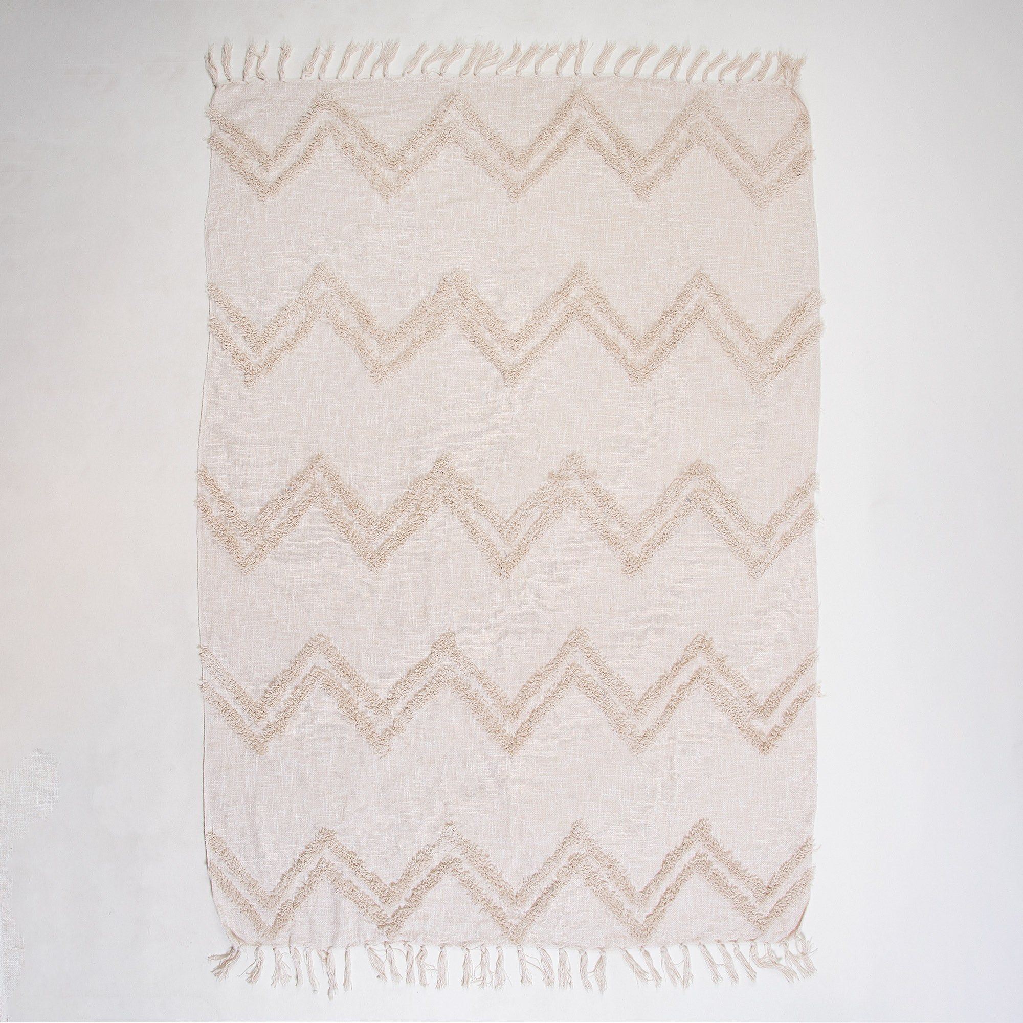 Organic Cotton Tufted Throw Blanket For Home Decor